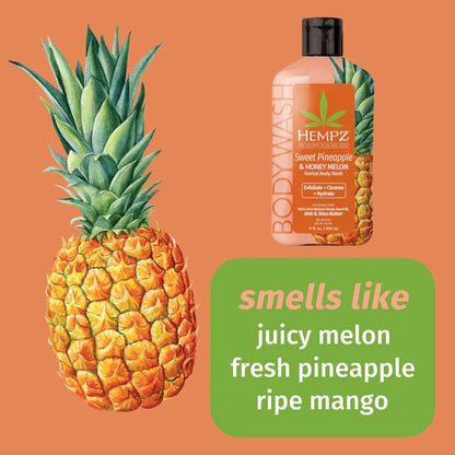 Hempz Sweet Pineapple & Honey Melon Herbal Body Wash 17 oz.