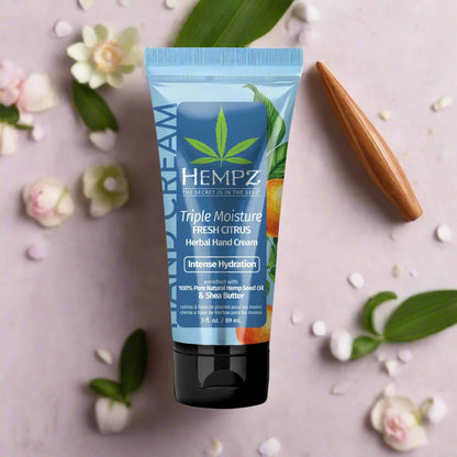 Hempz Triple Moisture Fresh Citrus Herbal Hand Cream 3 oz.