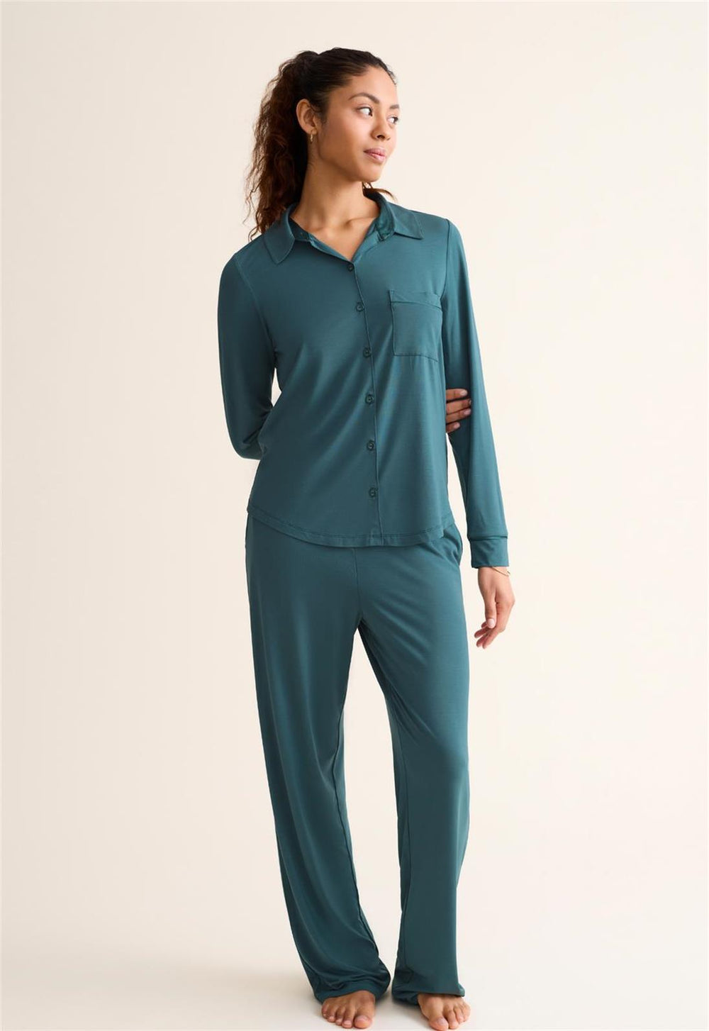 Fleurt Button Down Pajama Set