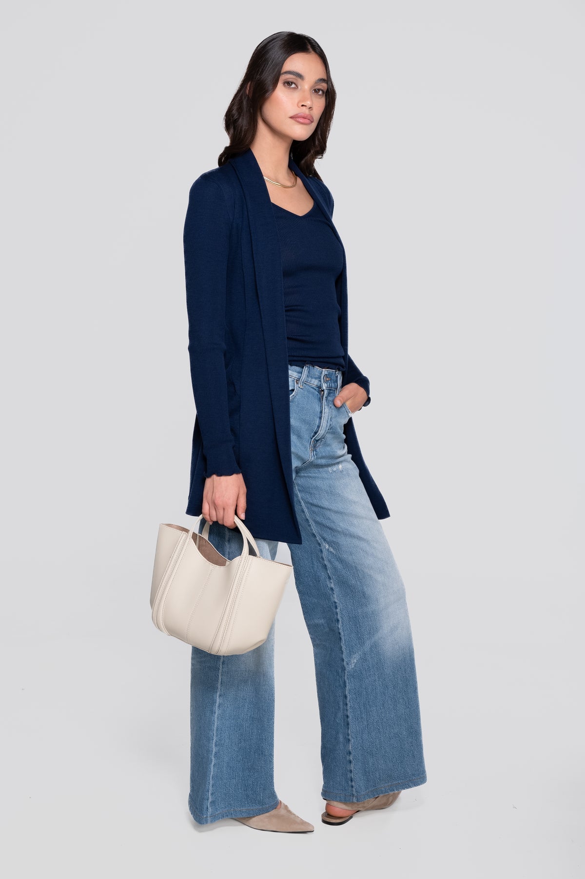 Oscalito Roma Wool And Silk Long Cardigan