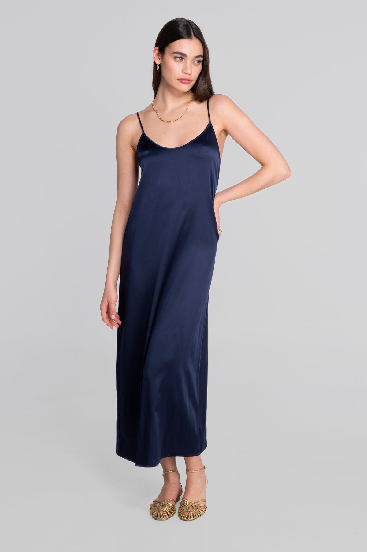 Oscalito Stretch Silk Long Gown
