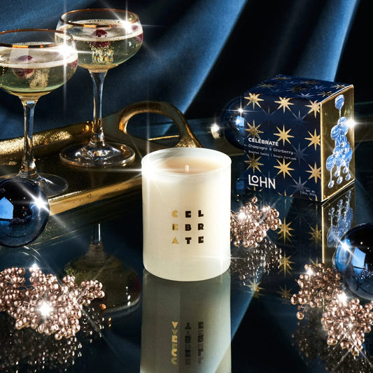 LoHN  CELEBRATE Candle  | Champagne & Cranberry