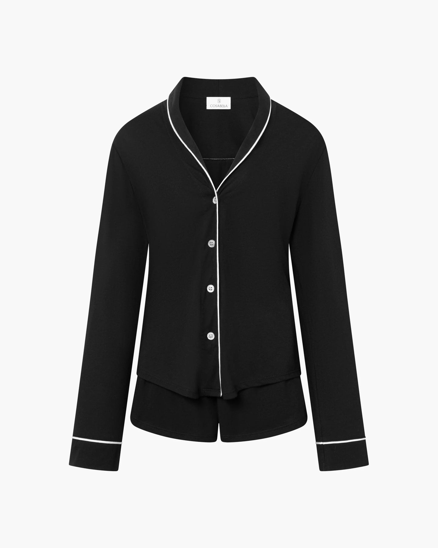 Cosabella Pima Lusso Long Sleeve Top & Boxer Pajama Set