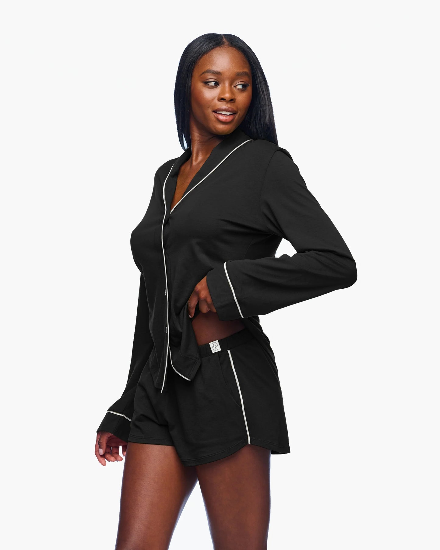 Cosabella Pima Lusso Long Sleeve Top & Boxer Pajama Set