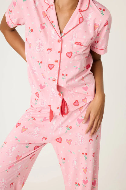 PJ Salvage Whimsy Tiger & Heart Pajama Set