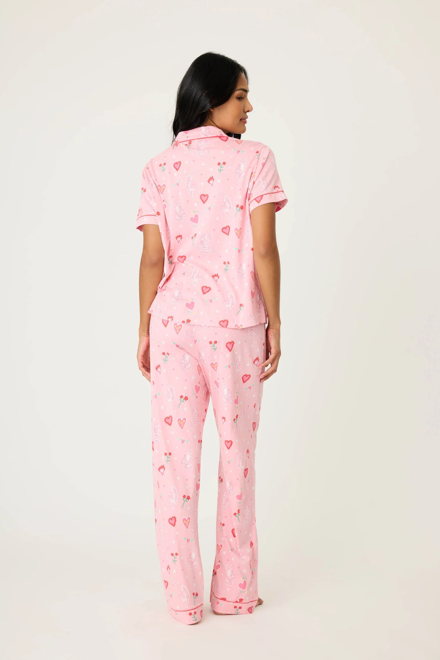 PJ Salvage Whimsy Tiger & Heart Pajama Set