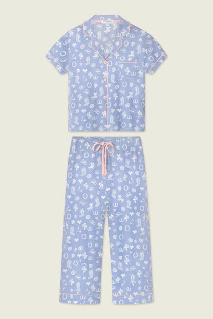 PJ Salvage Whimsy Lone Star Love Cropped PJ Set