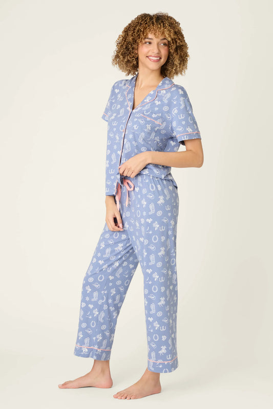 PJ Salvage Whimsy Lone Star Love Cropped PJ Set