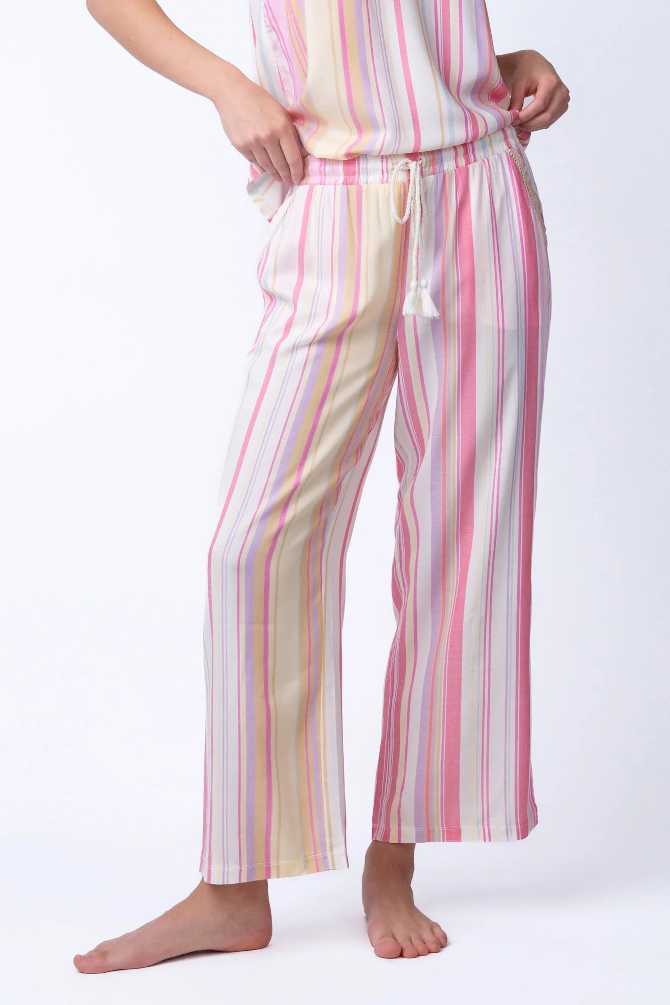 PJ Salvage Staycation Stripe Crop Pant