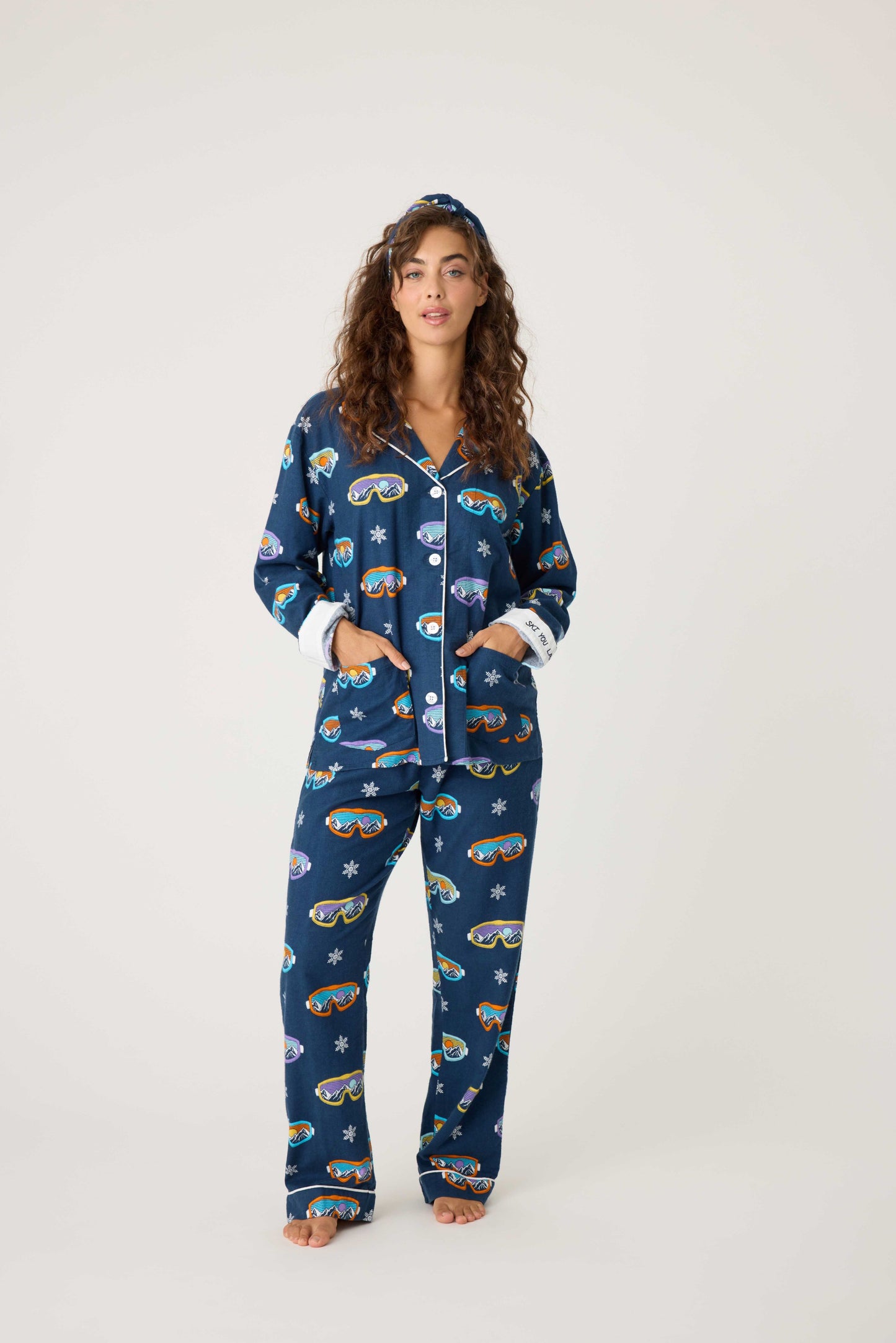 PJ Salvage Ski You Later Flannel Pajama Set