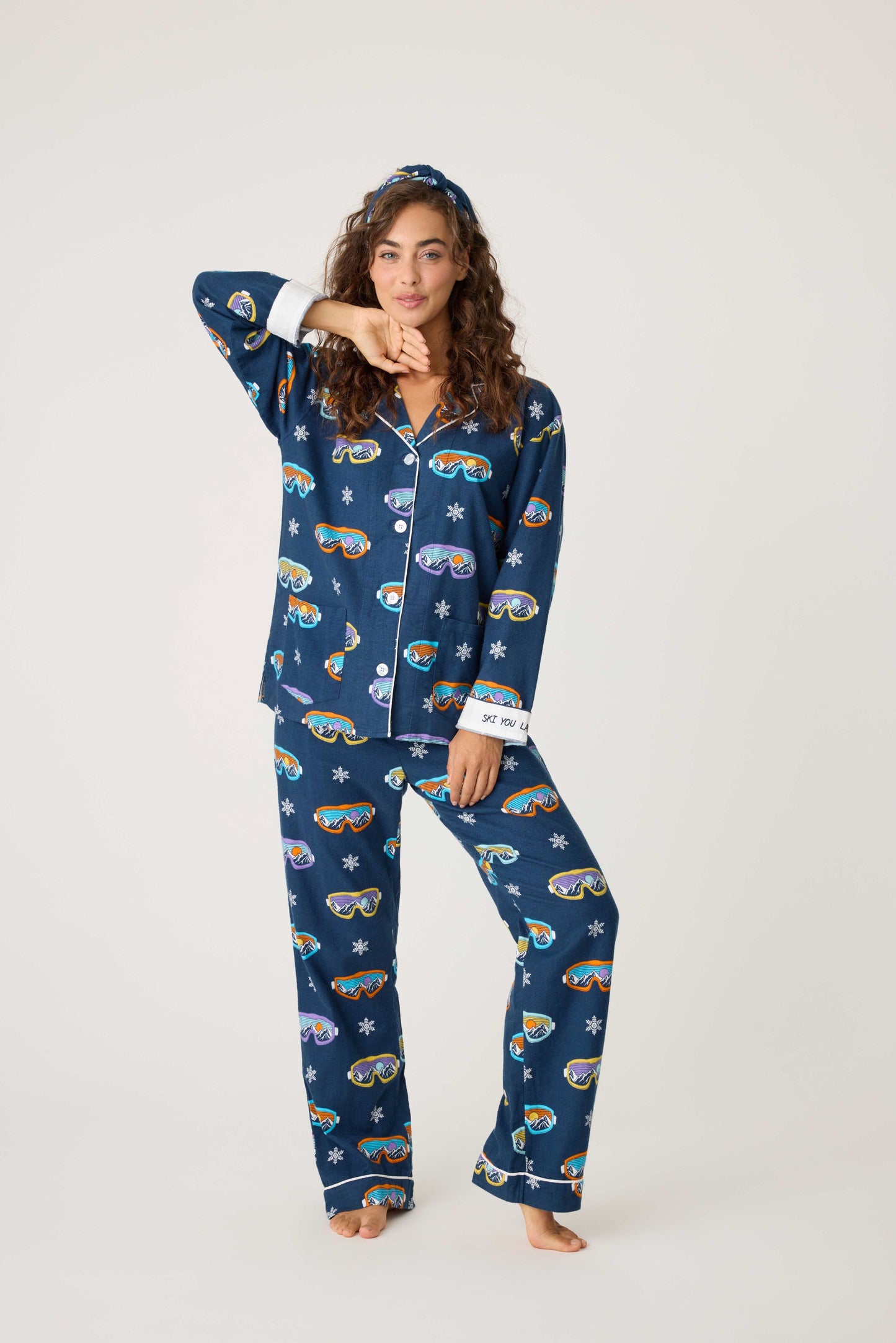 PJ Salvage Ski You Later Flannel Pajama Set