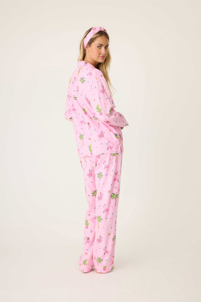 PJ Salvage Flamingo Flannel Pajama Set