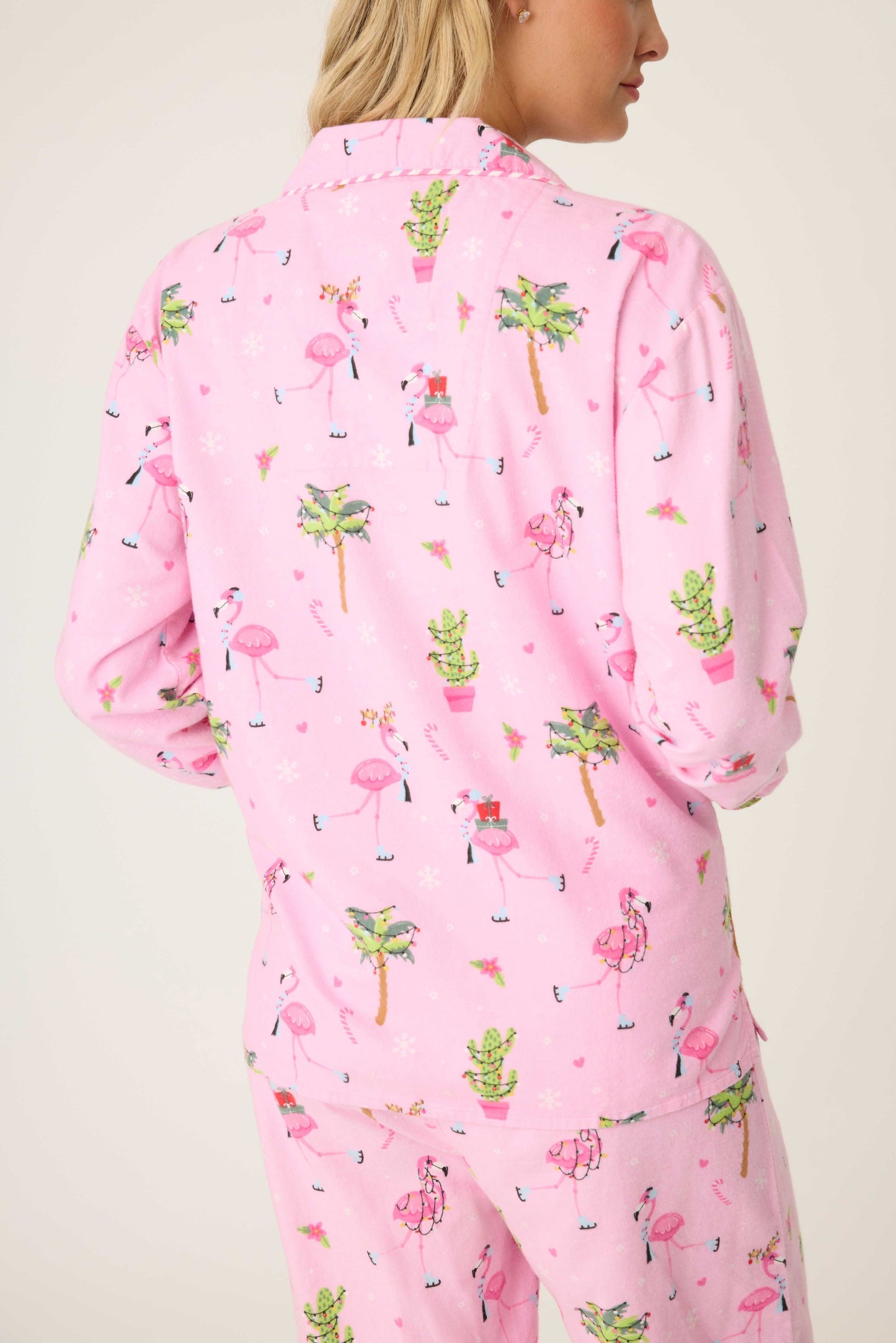 PJ Salvage Flamingo Flannel Pajama Set