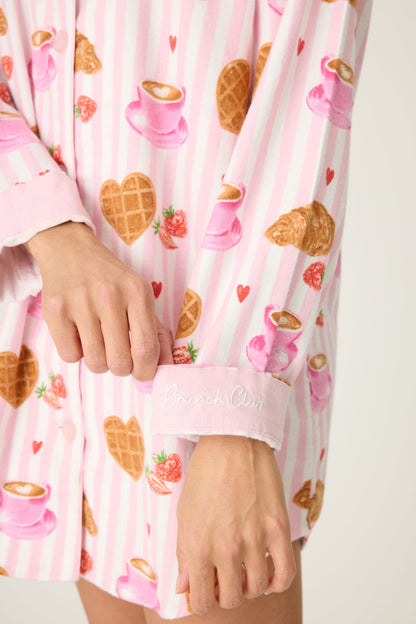 PJ Salvage Brunch Club Breakfast Print Night Shirt