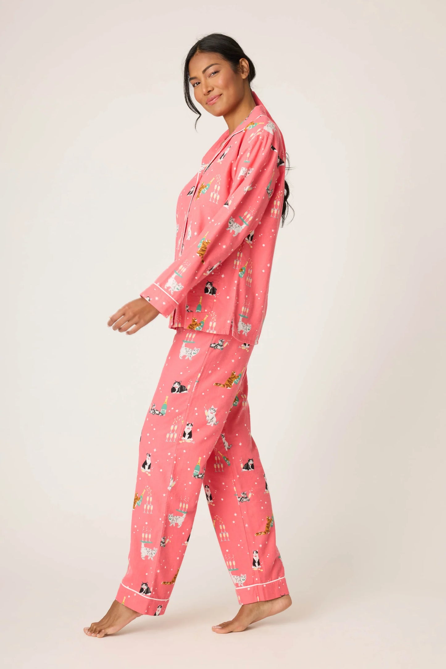 PJ Salvage Let's Get Frizzical Flannel Pajama Set