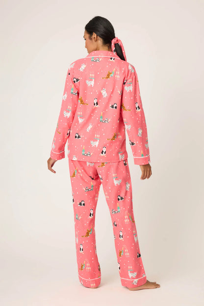 PJ Salvage Let's Get Frizzical Flannel Pajama Set
