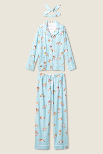 PJ Salvage Beary Cute Bear Print Flannel PJ Set