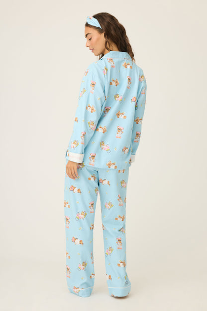 PJ Salvage Beary Cute Bear Print Flannel PJ Set