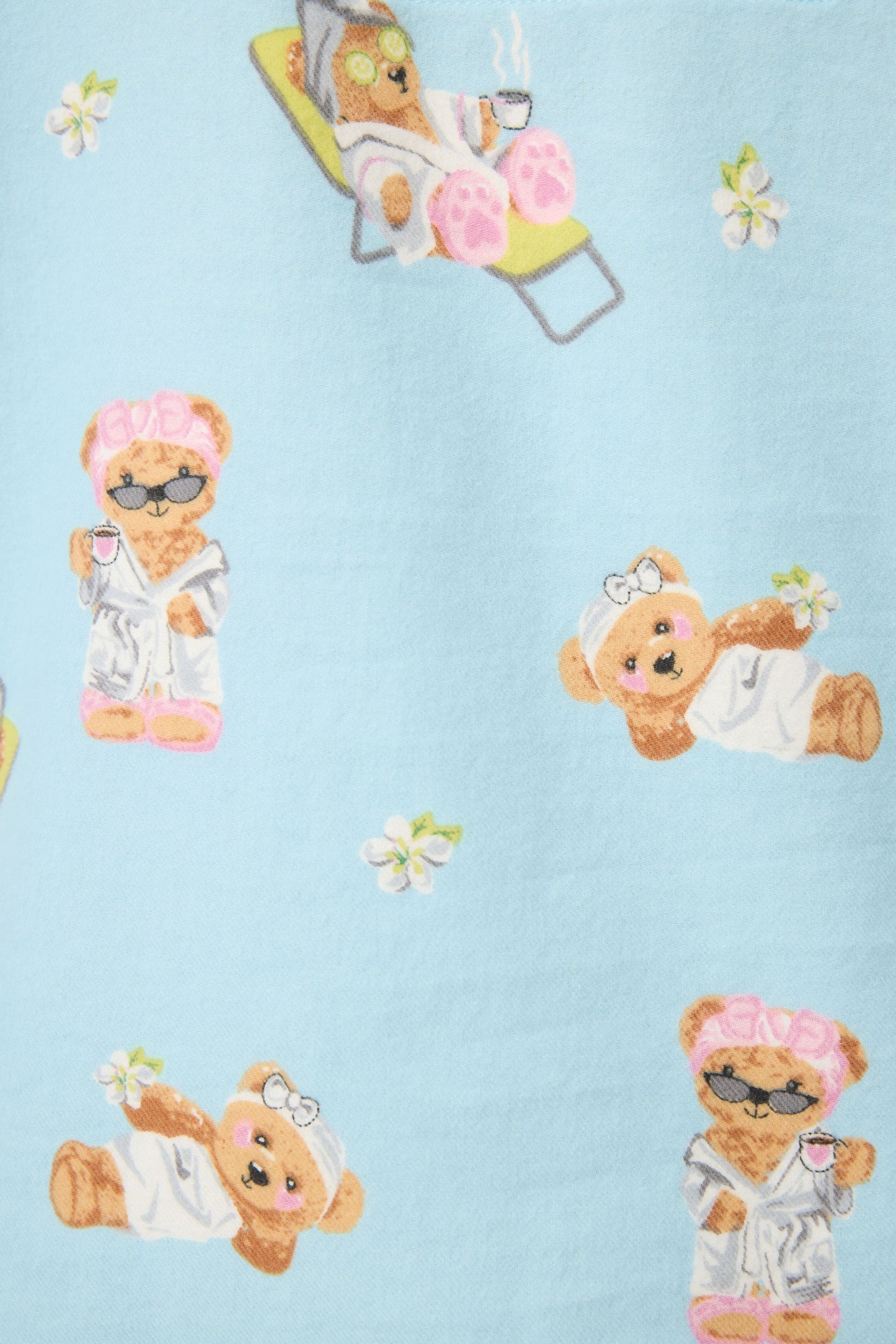 PJ Salvage Beary Cute Bear Print Flannel PJ Set
