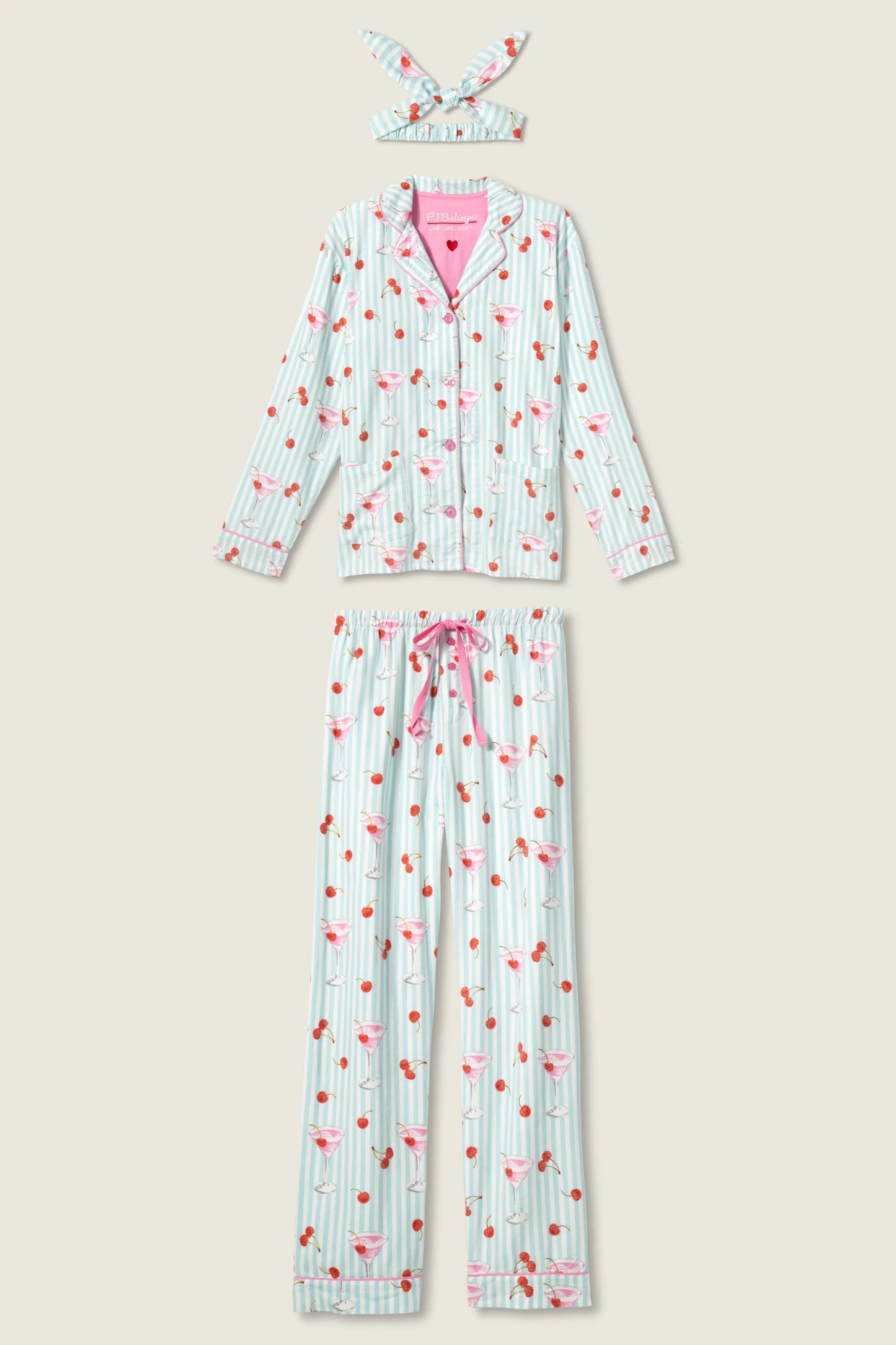 PJ Salvage Ma Cherie Cotton Flannel PJ Set