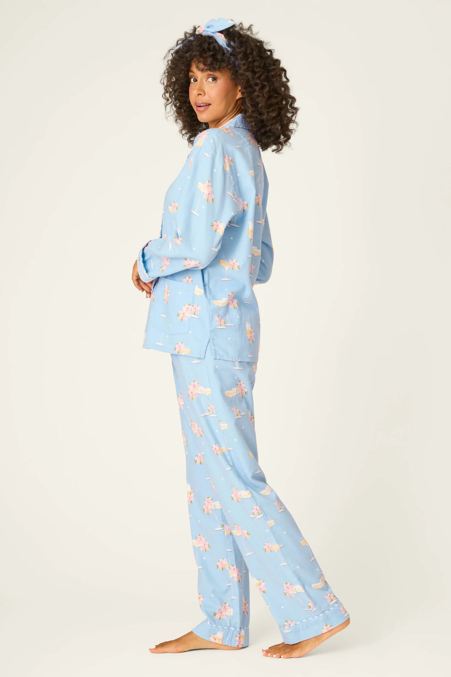 PJ Salvage Fizz the Season Flannel Pajama Set