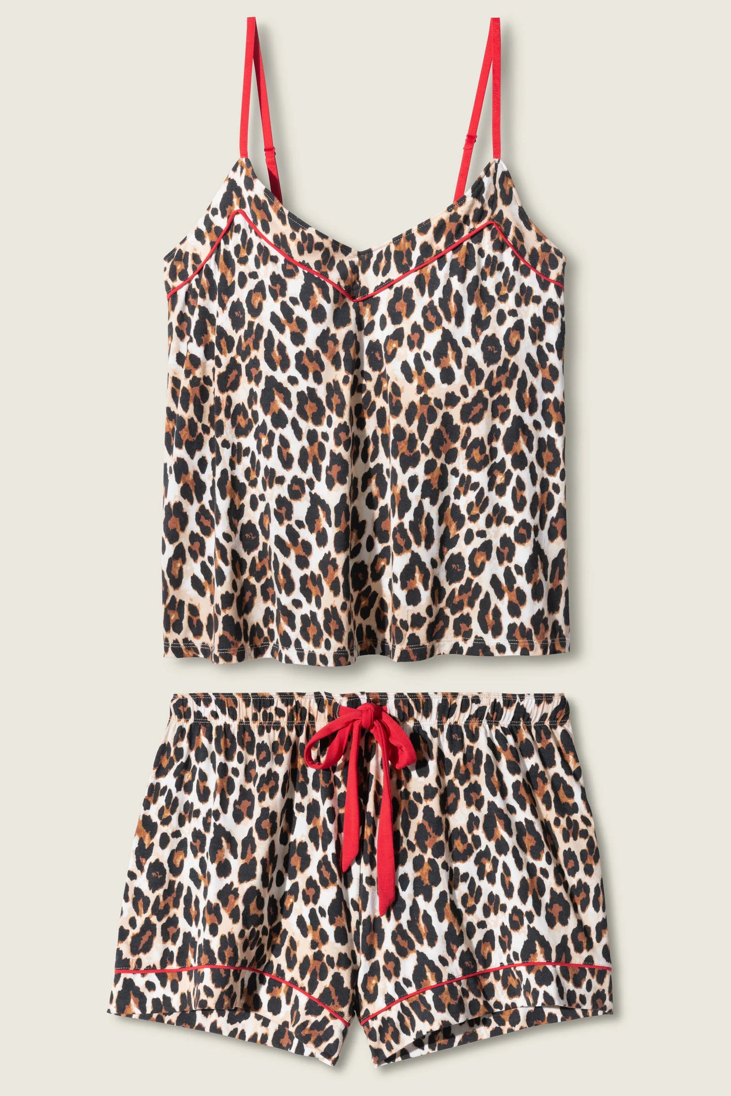 PJ Salvage Holiday Dreams Leopard Print Shorts Set