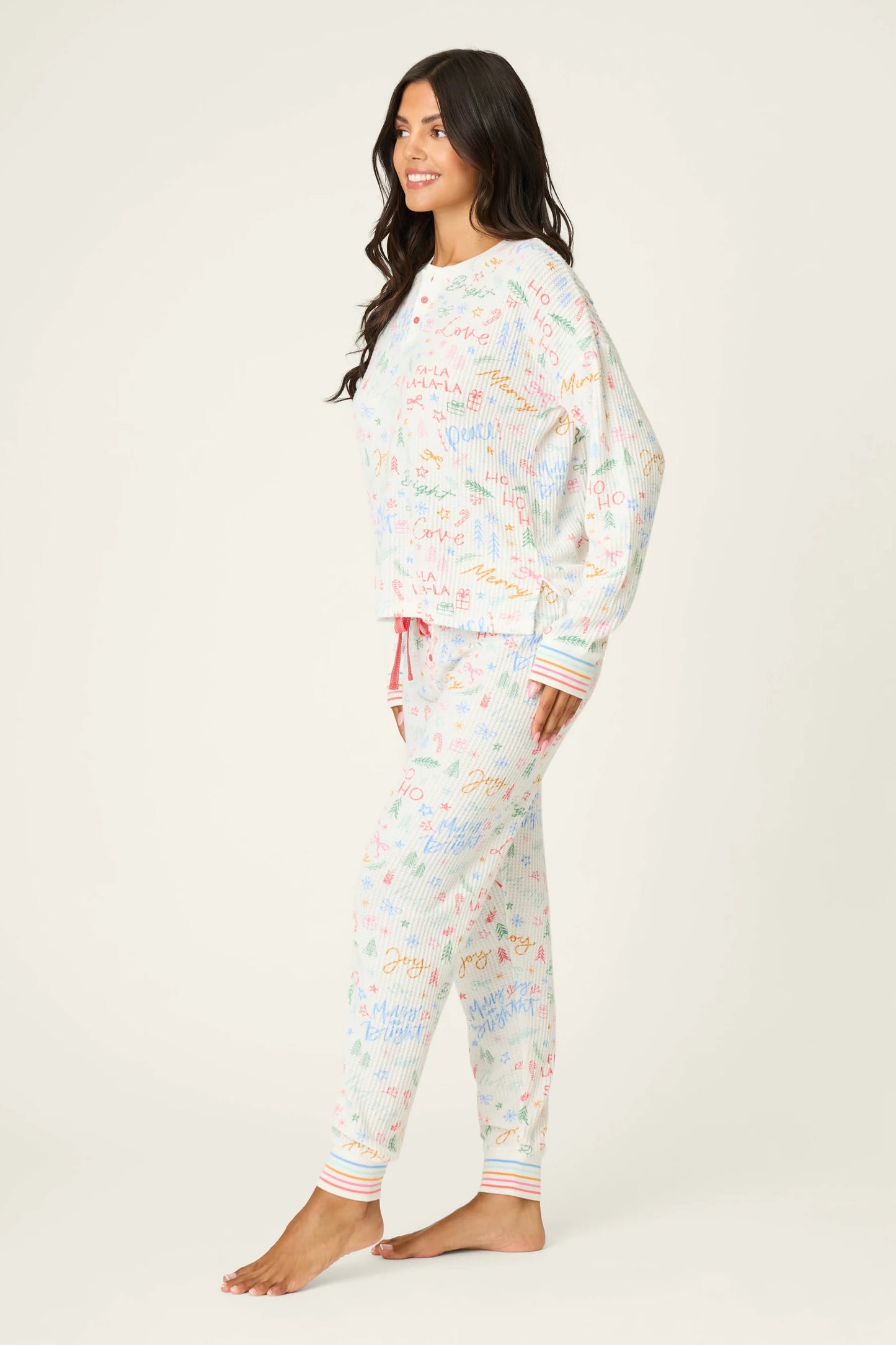 PJ Salvage Ski Jammie Classics Fa La La Pajama Set