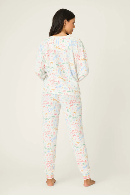 PJ Salvage Ski Jammie Classics Fa La La Pajama Set