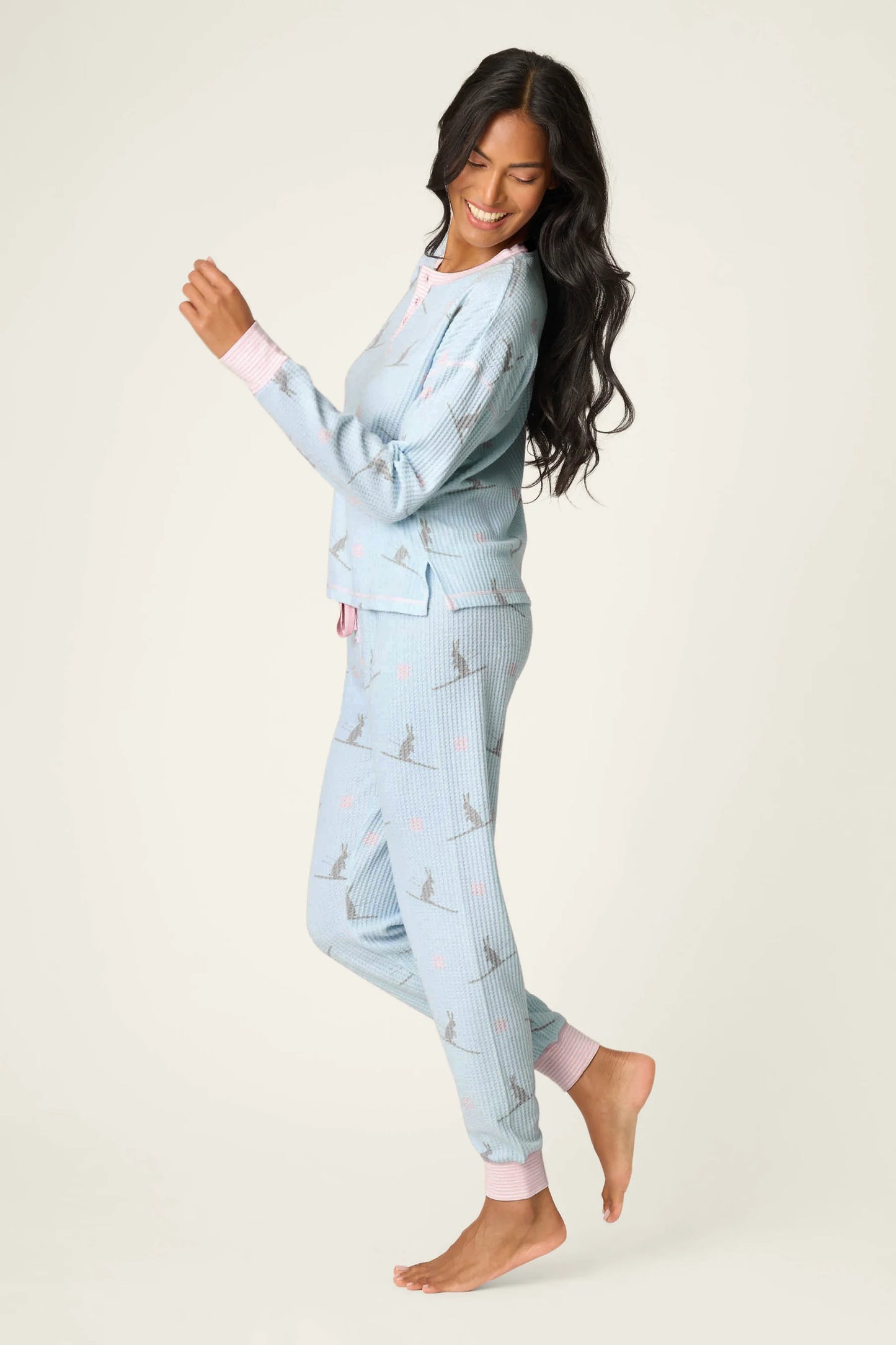 PJ Salvage Ski Jammie Classics Ski Bunny Pajama Set