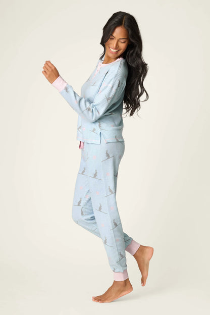 PJ Salvage Ski Jammie Classics Ski Bunny Pajama Set