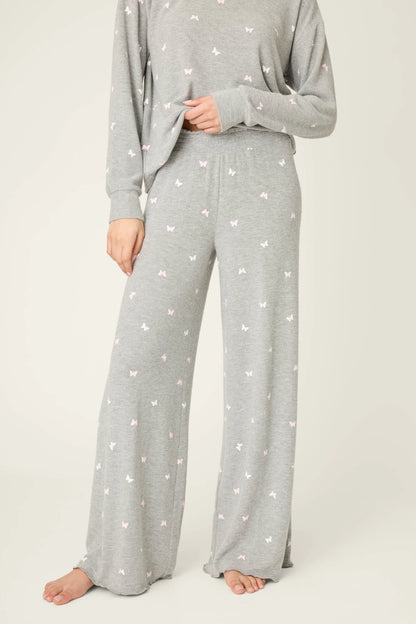 PJ Salvage Peachy Mix & Match Butterfly Blossoms Long Pants