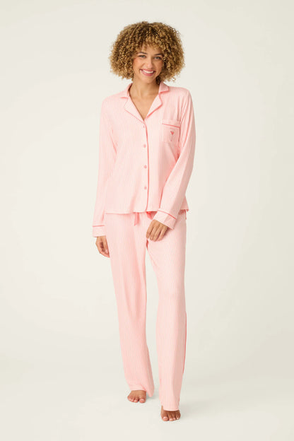 PJ Salvage Paloma Mama Sweet Stripes Long 3-Piece PJ Set