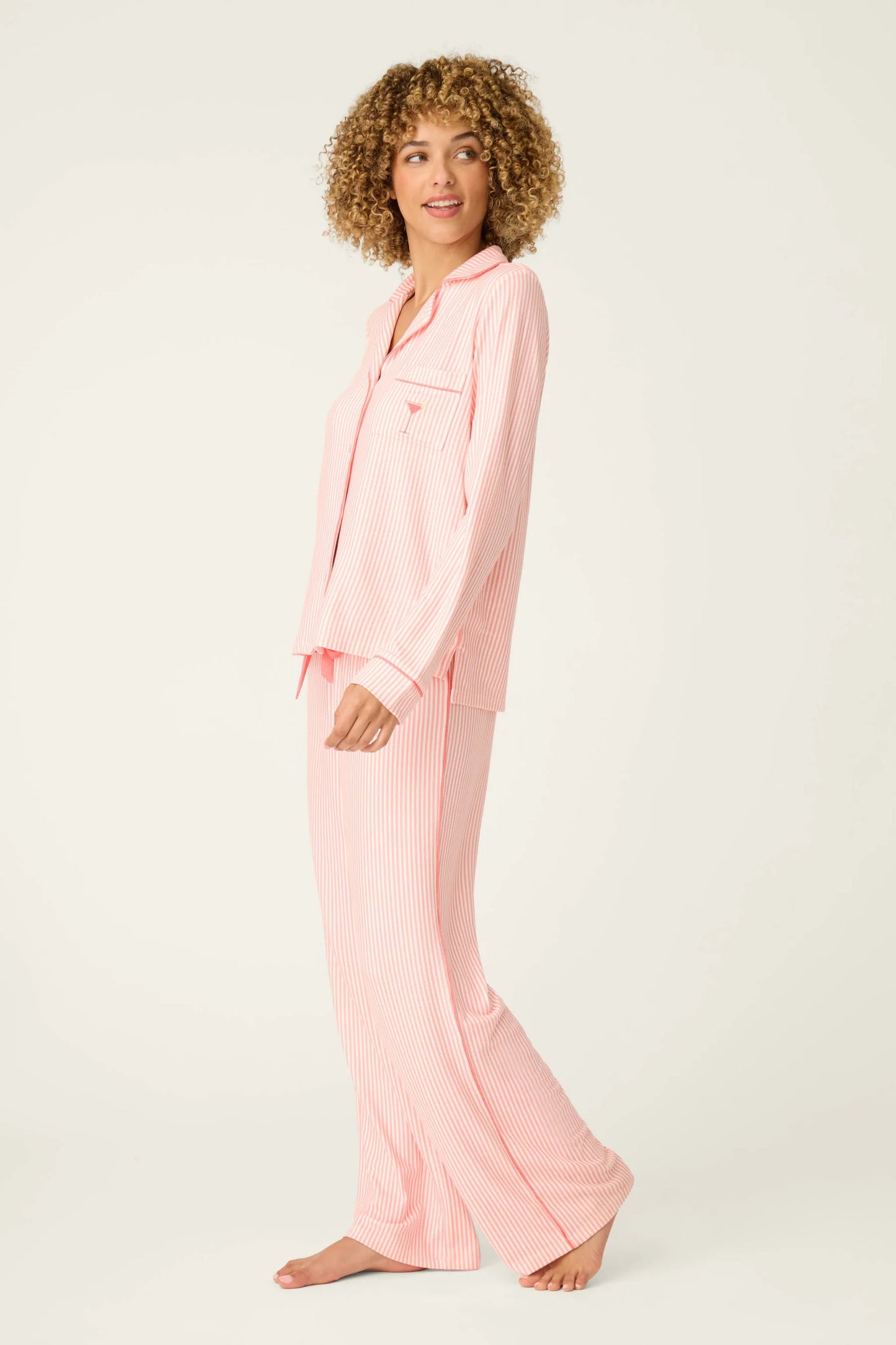 PJ Salvage Paloma Mama Sweet Stripes Long 3-Piece PJ Set