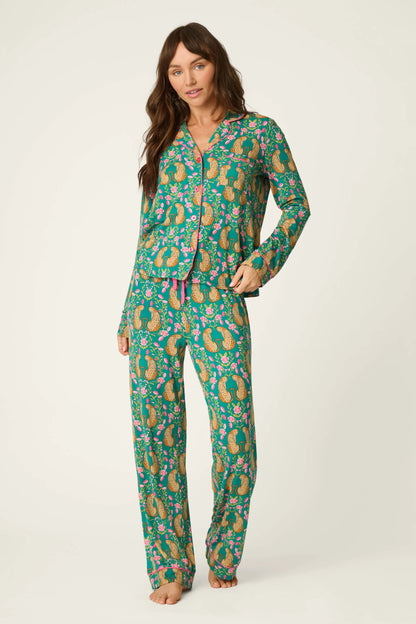 PJ Salvage Cheetah Bonita Dreams Cheetah Print Long Sleeve PJ Set