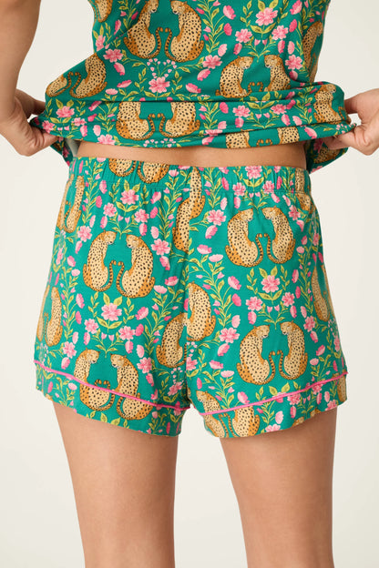 PJ Salvage Cheetah Bonita Dreams Cheetah Print Pajama Shorts