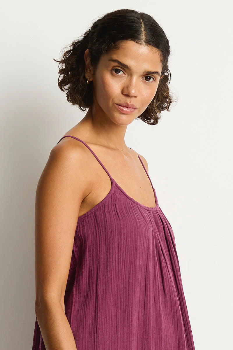 Sea Level Sunset Tie Back Cotton Sun Dress