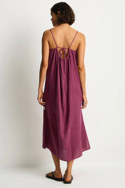 Sea Level Sunset Tie Back Cotton Sun Dress