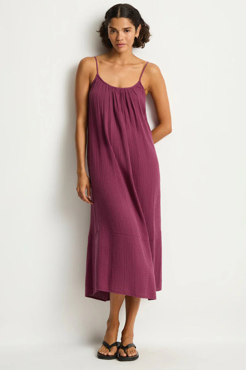 Sea Level Sunset Tie Back Cotton Sun Dress