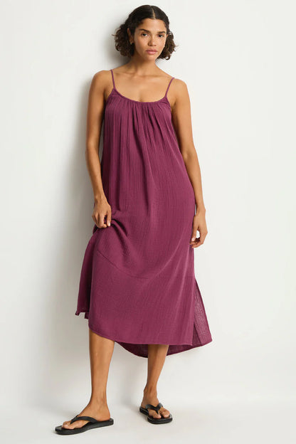 Sea Level Sunset Tie Back Cotton Sun Dress