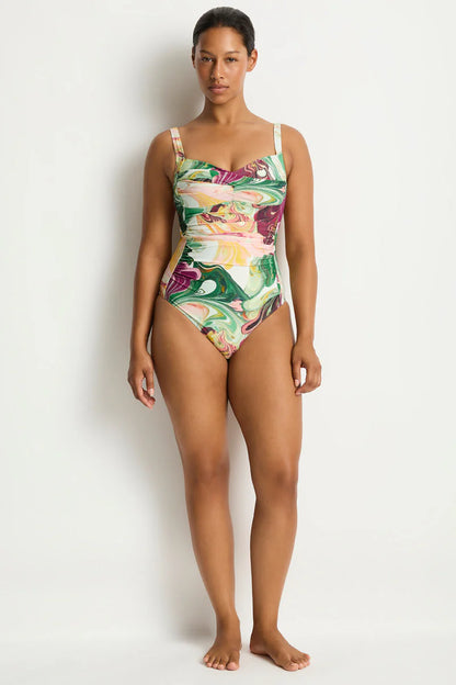 Sea Level Abyss Twist Front One Piece Swimsuit