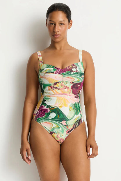 Sea Level Abyss Twist Front One Piece Swimsuit