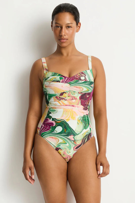 Sea Level Abyss Twist Front One Piece Swimsuit