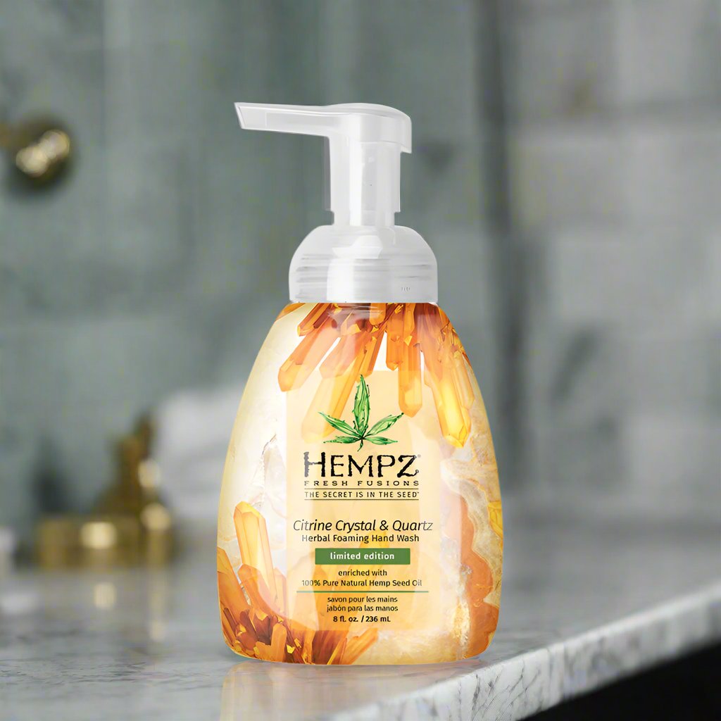 Hempz Citrine Crystal & Quartz Herbal Foaming Hand Wash 8 oz.