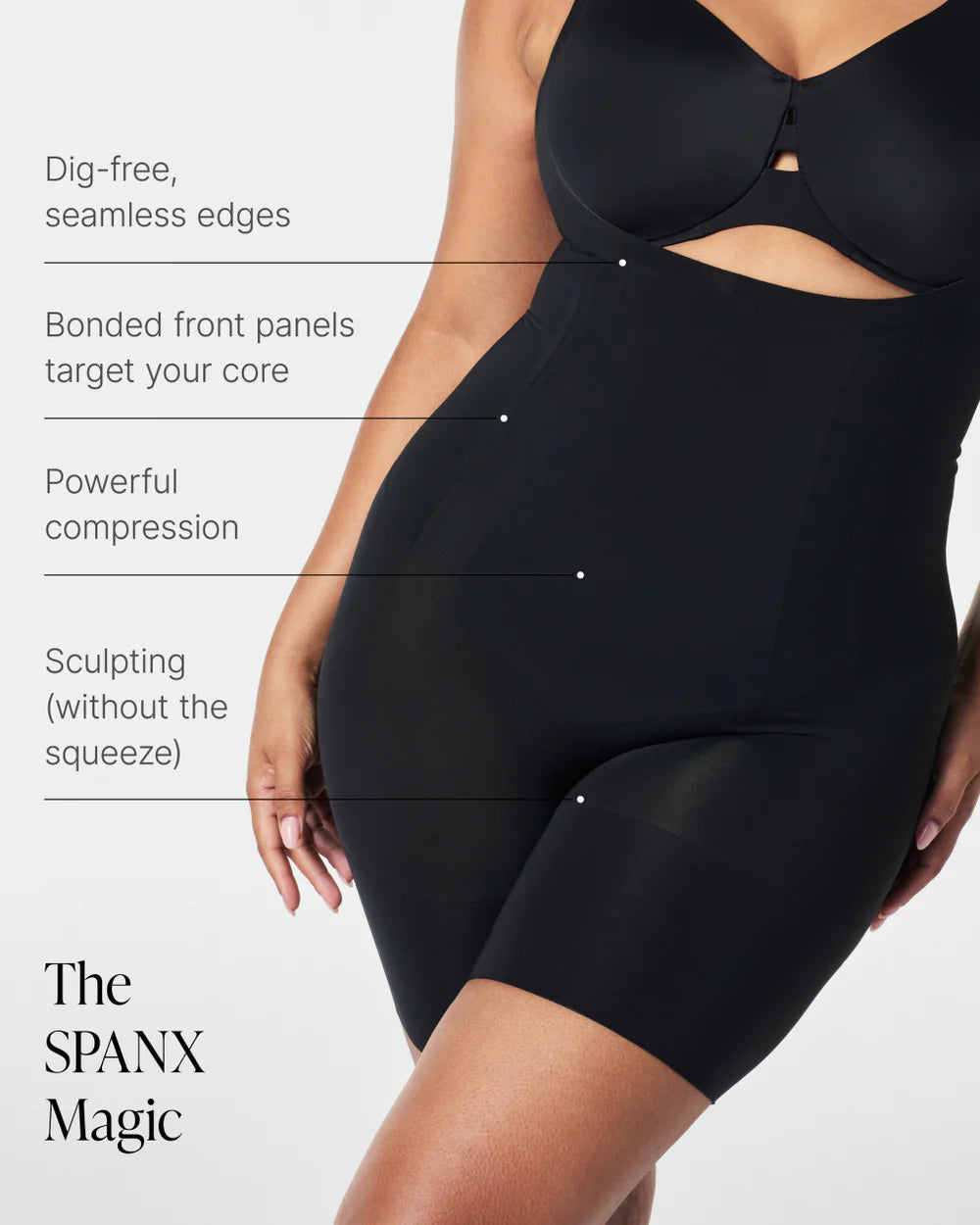 Spanx SpanxSculpt OnCore Open-Bust Mid-Thigh Bodysuit