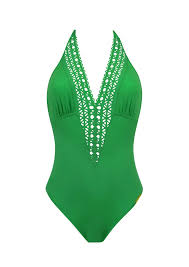 Lise Charmel Ajourage Plunge Front Halter Swimsuit