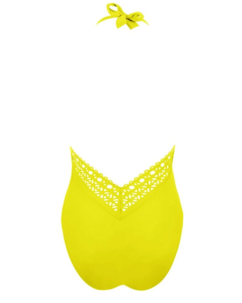 Lise Charmel Ajourage Plunge Front Halter Swimsuit
