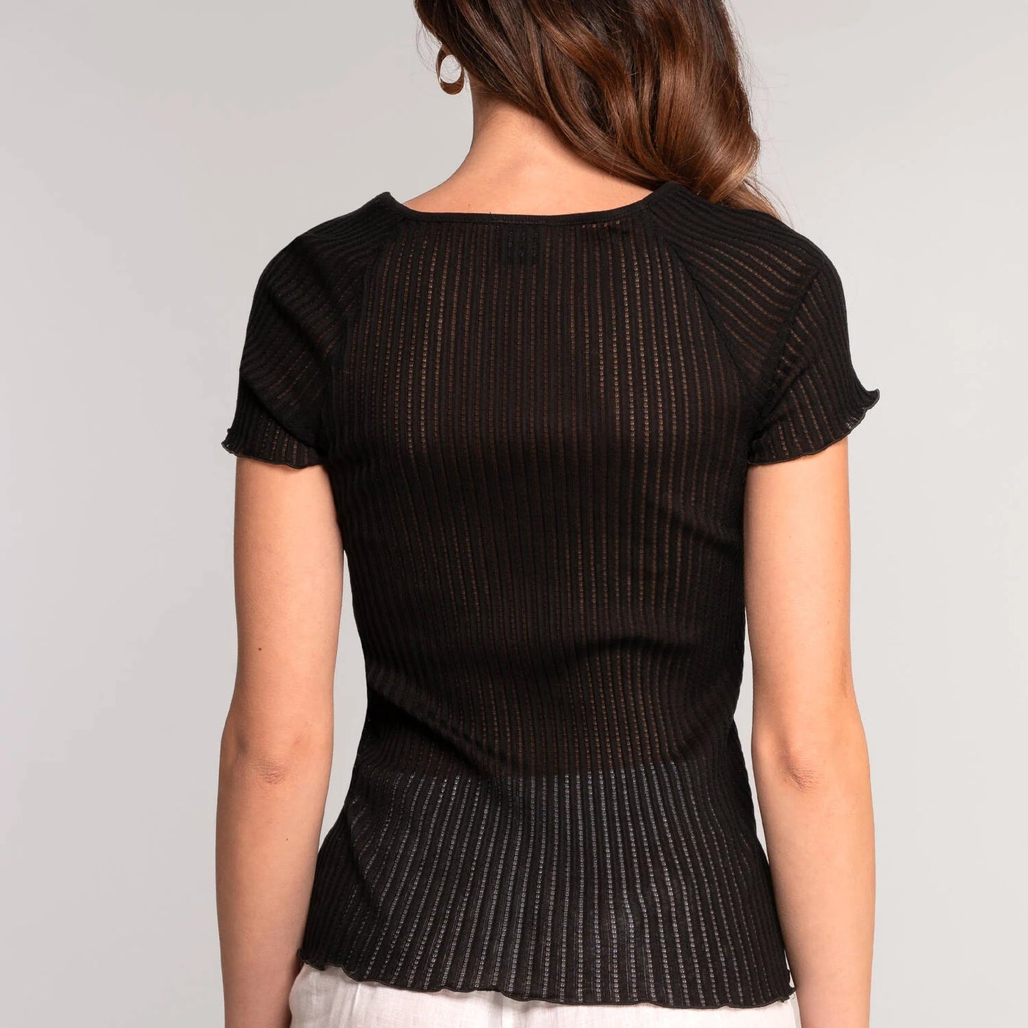 Oscalito Cotton T-Shirt With Chantilly Lace