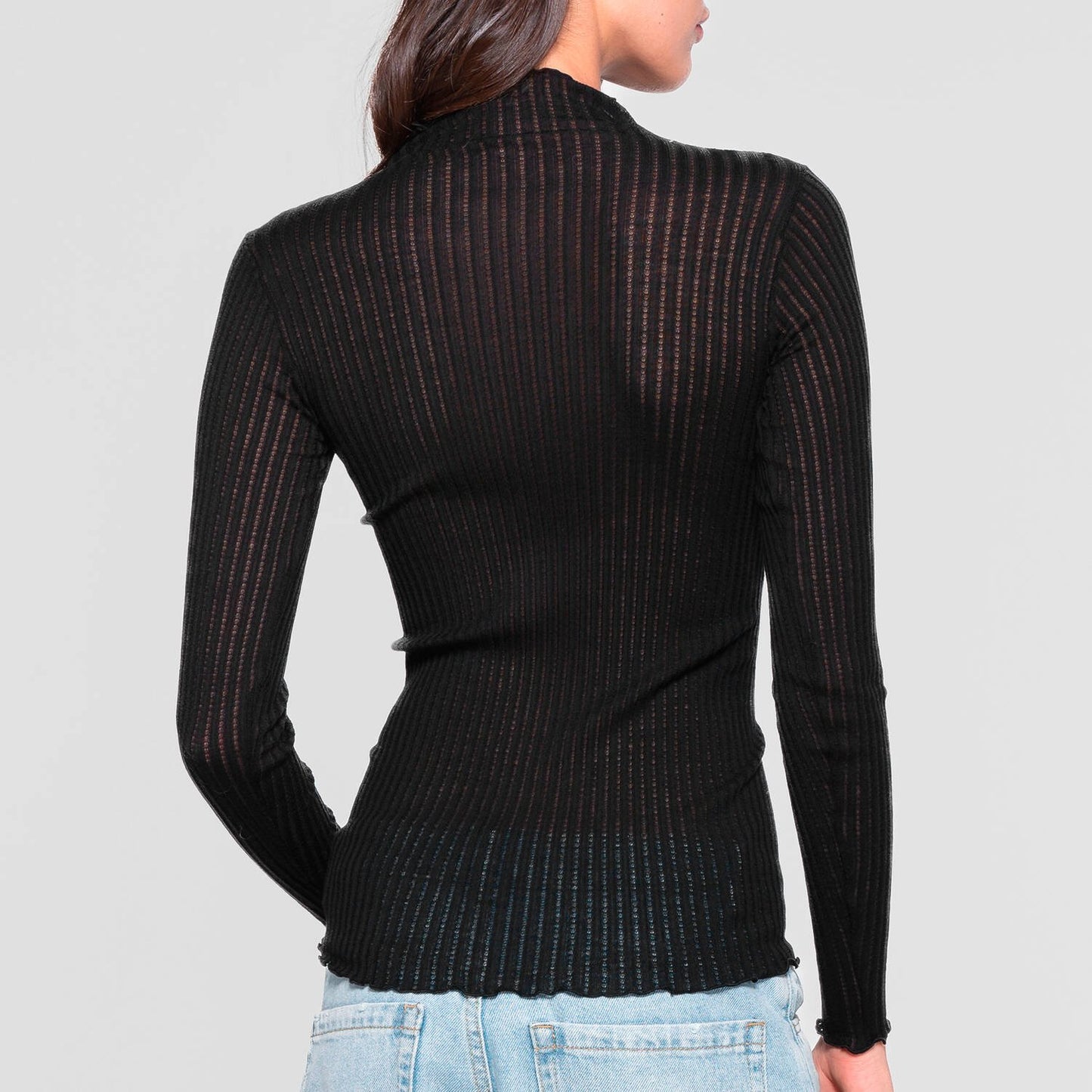 Oscalito Wool and Silk Funnelneck