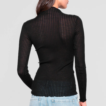 Oscalito Wool and Silk Funnelneck