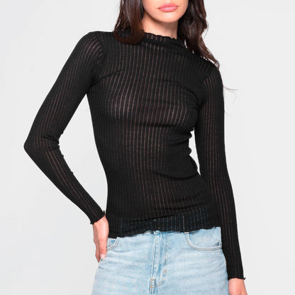 Oscalito Wool and Silk Funnelneck